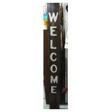 Tall Wood Welcome Sign