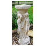 Trio Greek Nude Women Garden Pedestal