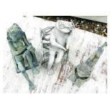 Cast Iron Frog Statues for Indoor or Outdoor