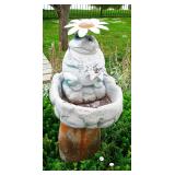 Frog Birdbath Fountain no Pump