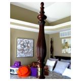 Carved Tall Post King Bed / Mattress Matching Dresser