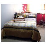 Modern Brushed Platinum Queen Bed / Mattress