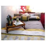 Modern Brushed Platinum Queen Bed / Mattress