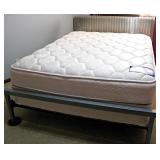 Modern Brushed Platinum Queen Bed / Mattress