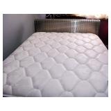 Modern Brushed Platinum Queen Bed / Mattress