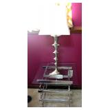 Modern Chrome Side Table