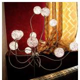 Modern Chrome Mesh Crystal Balls Floor Lamp