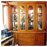 Kincaid Solid Oak Lighted Hutch