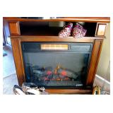 Compact Fireplace Heater with Remote