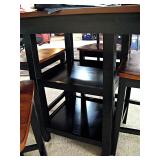 Solid Wood Counter Height Dining Table and 4 Chairs