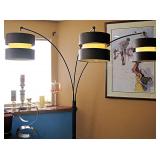 Dark Bronze Finish 3-Lights Arc Tree Floor Lamp