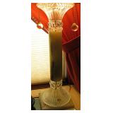 Concord Simone Marble Crystal Column Table Lamp 2 lights Lucite Base Set of 2