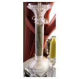 Concord Simone Marble Crystal Column Table Lamp 2 lights Lucite Base Set of 2