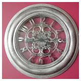 Modern 3D Wall Clock Brushed Silver
