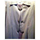 Designer Powder Blue Jacket With Clear Stones