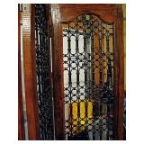 Gorgeous Vintage 3 Panel Room Divider Wrought Iron Solid Wood