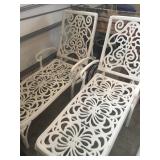 vintage cast aluminum lounge