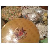 Hat boxes with vintage hats