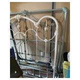 Light blue iron bed frame