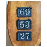 leather license plates