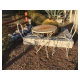 3-Pc outdoor metal table & chairs TLC