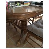 Dining table & chairs (claw feet)