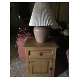 End/Bedside Cabinet & lamps