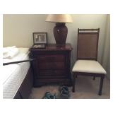 Bedside cabinet & lamps