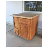 Outdoor cabinet/wood top