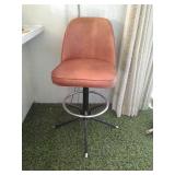 Short mid-century bar stool
