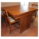 English draw leaf table and chairs