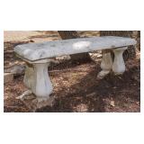 Concrete garden bench