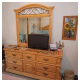 Dresser with mirror