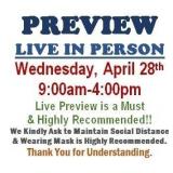 THURSDAY WMC FLOOR SAMPLE ONLINE AUCTION At10am - 4-29