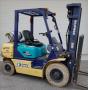 2000 Komatsu forklift,  triple mast, propane or gas, 2594 hours, hard rubber tires 