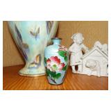 MINIATURE CLOISONNE VASE & MISC.