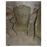 4 IRON PATIO CHAIRS