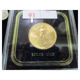 1924 SAINT GAUDEN 20 DOLLAR GOLD COIN 