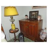 Antique Cupboard and Toby Mugs