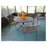 4 Piece Iron Outdoor Table Set