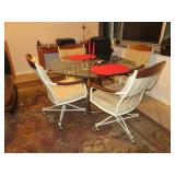 Brass Dining Table & Chairs