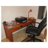 Desk with Rolling Office Chair