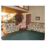 FLoral Couch and Loveseat