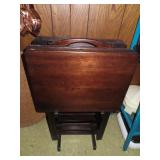 Set of 4 Wooden TV Trays