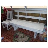 Primitive Rocker - Bench - Made by Great Grandfather as well.
