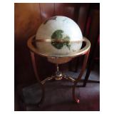 Brass Frame World Globe