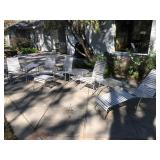 Vintage Stainless Steel Patio Set