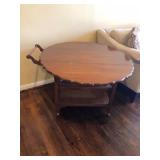 Antique Late 1800s Drop Leaf Tea Cart 
