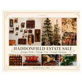 Haddonfield Estate Sale Antique Dolls, Feather Trees, Vintage Toys & Early Christmas