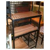 metal shelf with 2 drawers